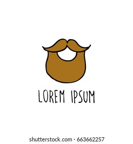 beard doodle icon