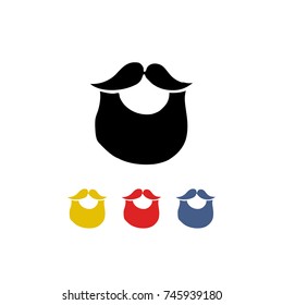 beard doodle icon