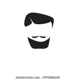beard face vector illustration or clipart