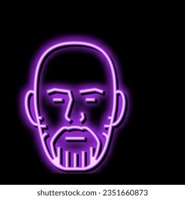 beard fade beard neon light sign vector. beard fade beard illustration