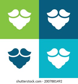 Bart Flat Vier Farbe minimale Icon Set