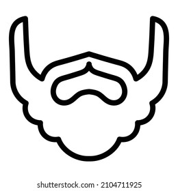 Bart flaches Symbol einzeln auf weißem Hintergrund