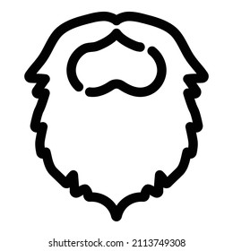 Bart flaches Symbol einzeln auf weißem Hintergrund