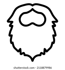 Icono De La Barba Plano Aislado En Fondo Blanco
