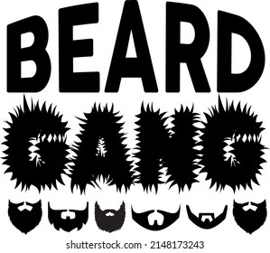 Beard Gang beard and mustache Men's T-shirt svg