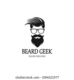 Beard Geek icon - Vector illustration