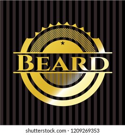 Beard gold shiny emblem