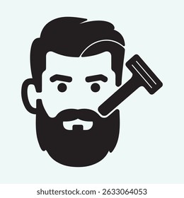 Beard Grooming Essentials Vector Illustration.