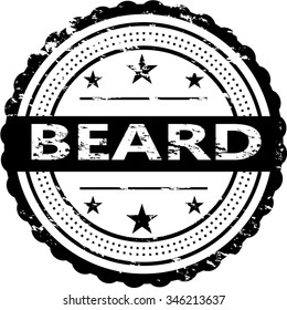 Beard Grunge Stamp