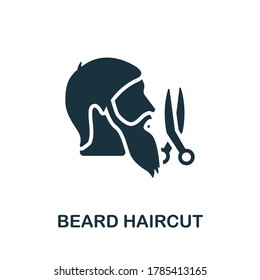 Icono del corte de barba. Elemento sencillo de la colección de salones de belleza. Icono de recorte de barba creativa para diseño web, plantillas, infografías y más