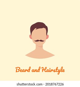 Beard and hairstyle background premium vector suitable for multiple purpose