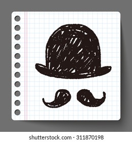 beard hat doodle