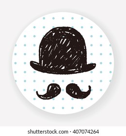 beard hat doodle