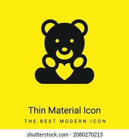 Beard With Heart minimal bright yellow material icon