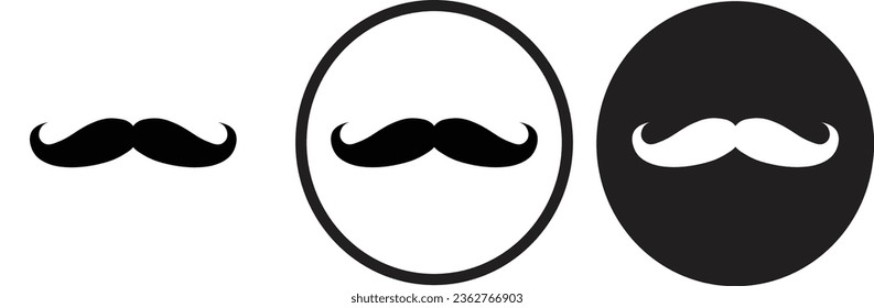 beard icon black outline for web site design 
and mobile dark mode apps 
Vector illustration on a white background