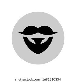 Beard icon design, man mustache symbol - Vector