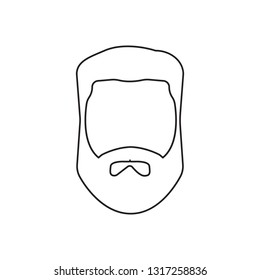 Beard icon. Element of Barber for mobile concept and web apps icon. Outline, thin line icon for website design and development, app development