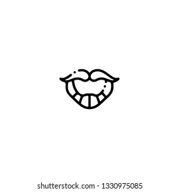 Beard icon, flat design line art thin style. Saint Patrick's Day vector illustration