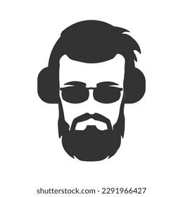 Icono de barba. Estilo masculino hipster conjunto de ilustraciones vectoriales.