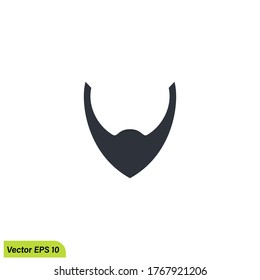 símbolo de ilustración de icono barba símbolo de elemento de diseño simple plantilla de logotipo