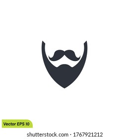 beard icon illustration symbol simple design element logo template