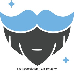 Beard Icon image. Suitable for mobile application.