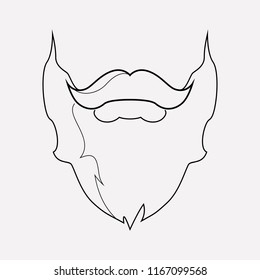 Beard icon line element. Vector illustration of beard icon line isolated on clean background for your web mobile app logo design.