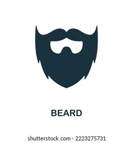 Beard icon. Monochrome simple Barber Shop icon for templates, web design and infographics