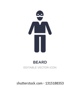 beard icon on white background. Simple element illustration from People concept. beard icon symbol design.