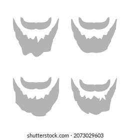 beard icon on a white background, vector illustration