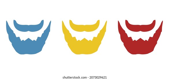 beard icon on a white background, vector illustration