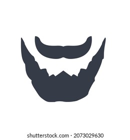 beard icon on a white background, vector illustration