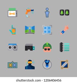 beard icon set. vector set about man, portraits and virtual reality icons set.