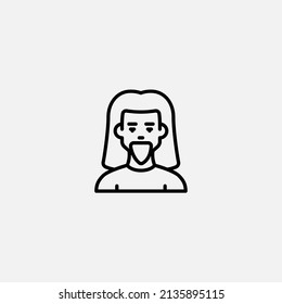 Beard icon sign vector,Symbol, logo illustration for web and mobile