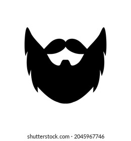 Beard icon vector. barbershop illustration sign. hairdresser symbol.