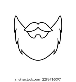 Beard icon vector. barbershop illustration sign. hairdresser symbol.