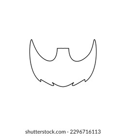 Beard icon vector. barbershop illustration sign. hairdresser symbol.