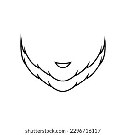 Beard icon vector. barbershop illustration sign. hairdresser symbol.