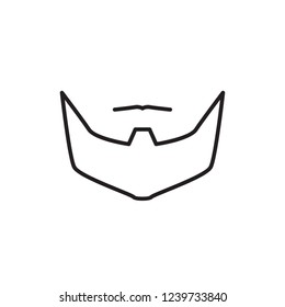 beard icon vector design. barbershop icon design line style