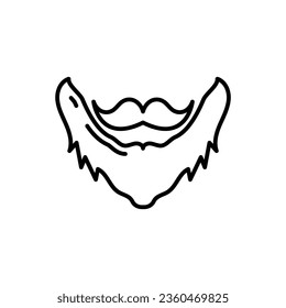 Beard icon in vector. Illustration