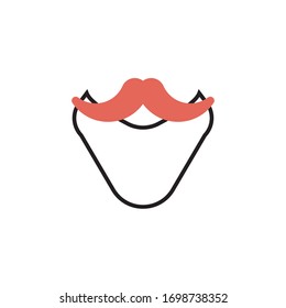 Icono barba ilustración vectorial diseño de estilo moderno. aislado sobre fondo blanco