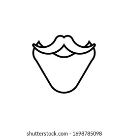 Bart Icon Vektorillustration Illustration Umriss Stil Design. einzeln auf weißem Hintergrund
