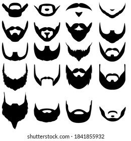 Beard icon vector set. barbershop illustration sign collection. hairdresser symbol.