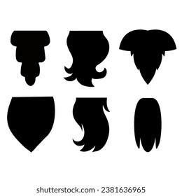 Beard icon vector set. barbershop illustration sign collection. hairdresser symbol.