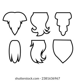 Beard icon vector set. barbershop illustration sign collection. hairdresser symbol.