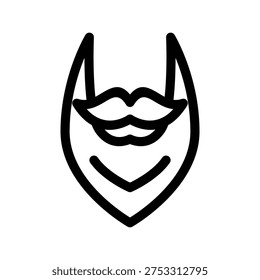 Beard Icon Vector Symbol Design Illustration