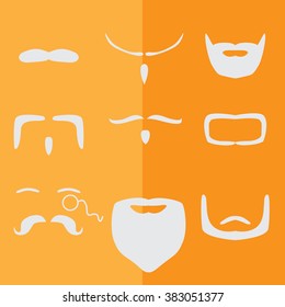 Beard Icons, facial hair