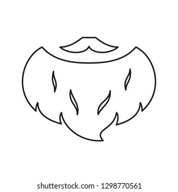 Beard isolated icon on white background. Vector illustration.