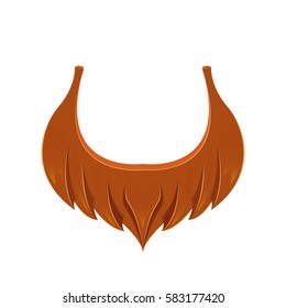 Beard isolated on white background, illustration.