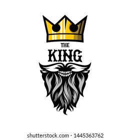 beard king logo design premium